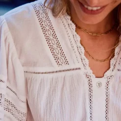 Blouse Freeman T Porter femme Oriane en coton blanc