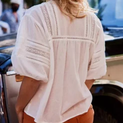 Blouse Freeman T Porter femme Oriane en coton blanc