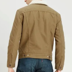 Blouson Levi's ® homme modèle Canvas Sherpa Trucker coloris cougar