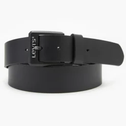 Ceinture Levis ® en cuir noir boucle noire logo Levi's contrasté