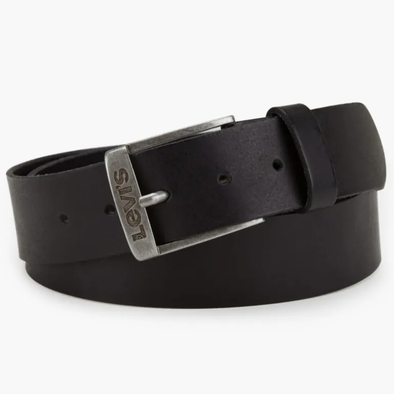 Ceinture Levi's ® new ducan en cuir noir