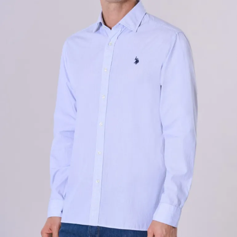 Chemise Us Polo Assn en coton bleu oxford