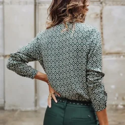 Chemisier Freeman T Porter Katy Twiggy à motifs géométriques verts