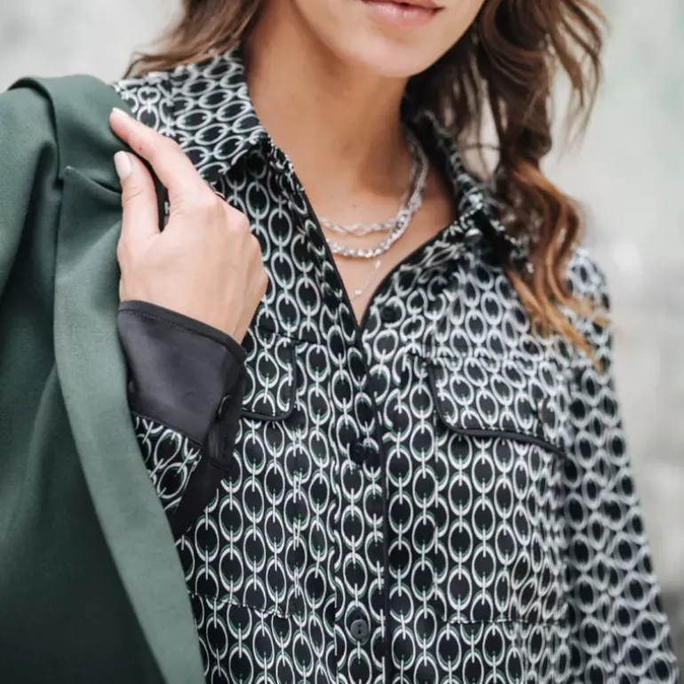 Chemisier Freeman T Porter Clorisse chain noir