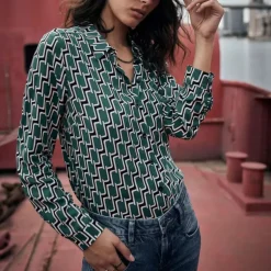Chemisier Freeman T Porter Katy Chains vert