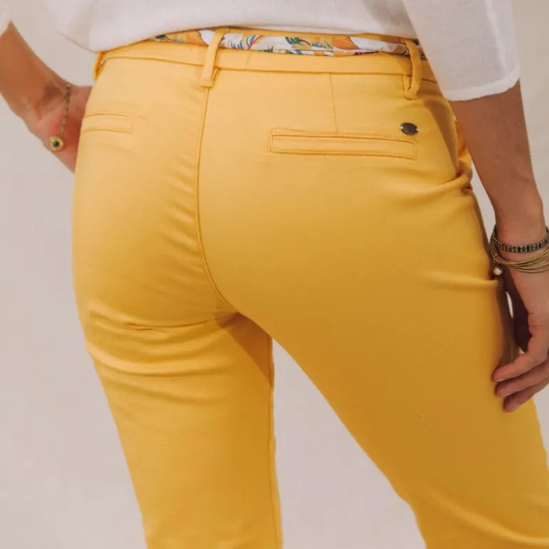 Chino femme Freeman T Porter Claudia jaune spectra yellow