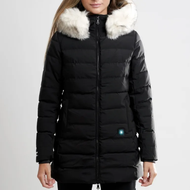 Doudoune longue chauffante femme Comme Des Loups Stockholm noire