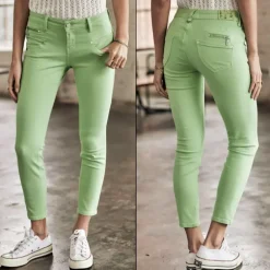 Jean 7/8 éme femme Freeman T Porter Alexa Cropped vert