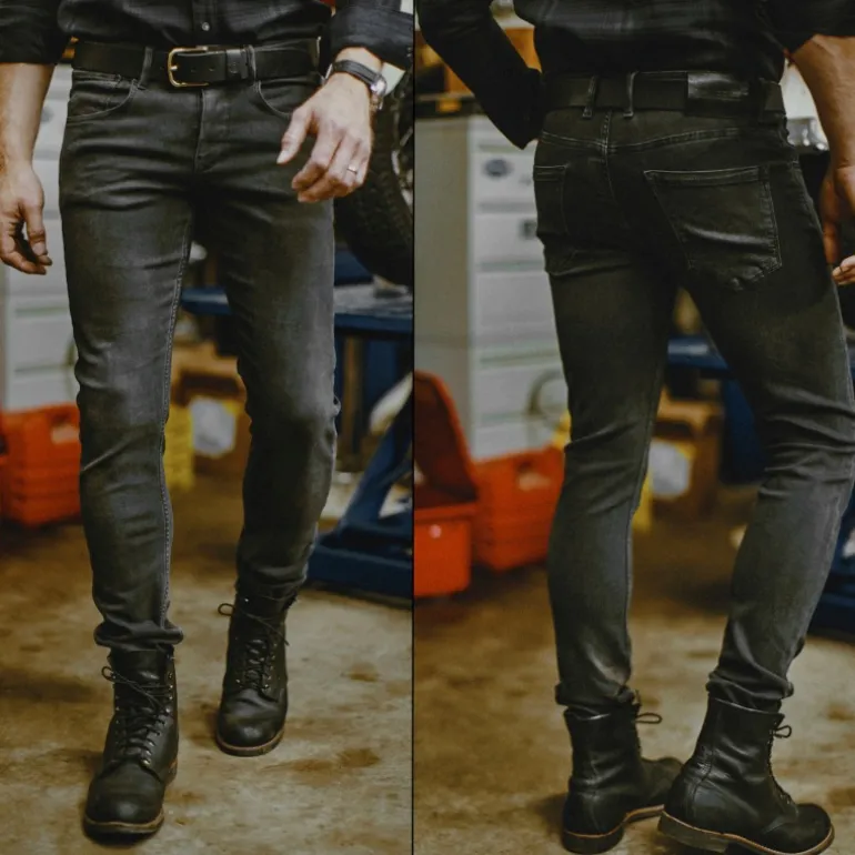 Jean Freeman T Porter homme Dustee Slim Biker Black