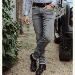 Jean homme Freeman T Porter Dustee Slim gris aberdeen