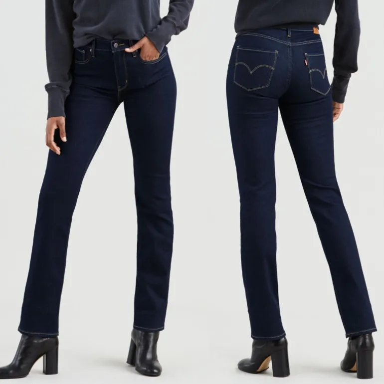 Jean Levi's ® femme 724 High Rise straight brut to the nine coupe droite taille haute