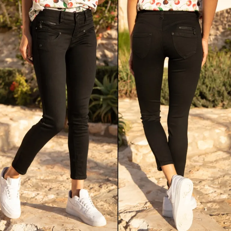 Jean 7/8éme Freeman T Porter modèle Alexa Cropped noir