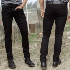 Jean noir Freeman T Porter homme coupe droite Jimmy