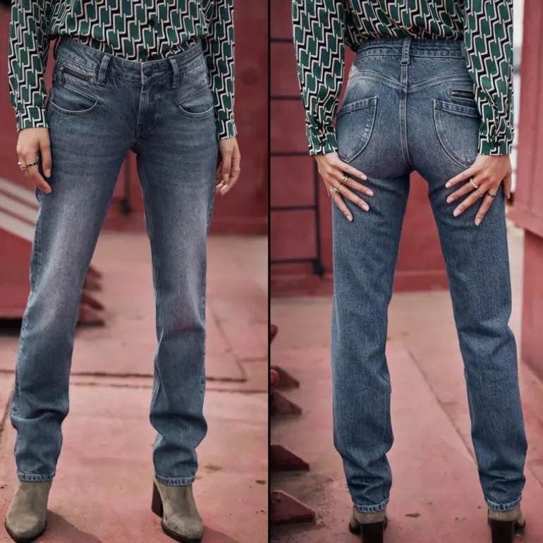 Jeans Freeman T Porter femme Alexa Straight bamba medium coupe droite