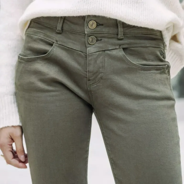 Jeans kaki Freeman T Porter femme Madie