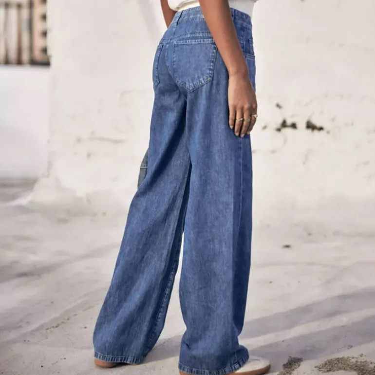 Jeans large Freeman T Porter femme Agatha manzana med