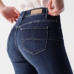 Jeans Salsa Destiny coupe skinny taille haute dark wash