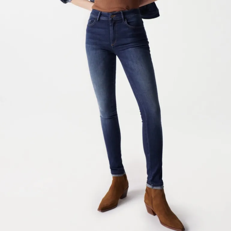 Jeans Salsa Destiny coupe skinny taille haute medium wash