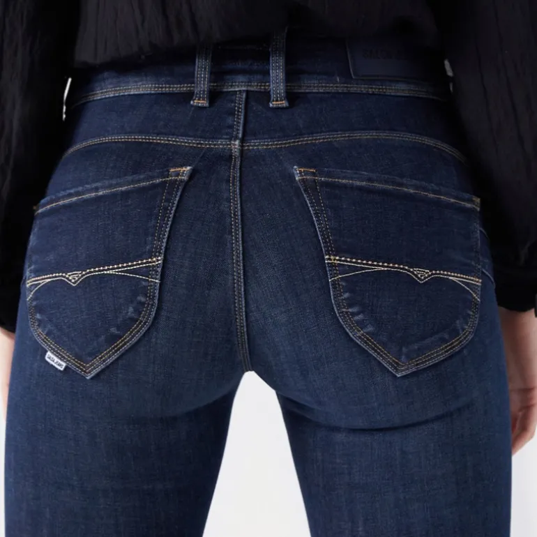 Jeans Salsa femme Secret Push in dark wash taille haute