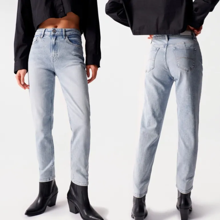Jeans Salsa femme True Cropped Slim bleu clair