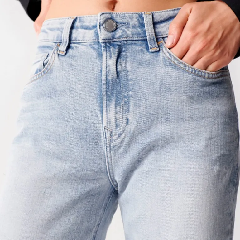 Jeans Salsa femme True Cropped Slim bleu clair