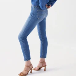 Jeans Salsa femme True Cropped Slim bleu medium wash