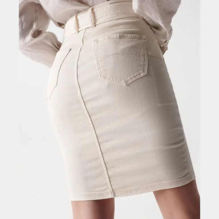 Jupe beige clair Salsa Jeans pour femme