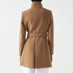 Manteau en drap de laine beige Salsa femme