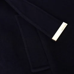 Manteau en drap de laine bleu marine Salsa femme