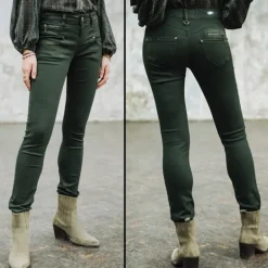 Pantalon / Jeans femme Freeman T Porter Alexa Slim vert