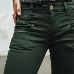 Pantalon / Jeans femme Freeman T Porter Alexa Slim vert