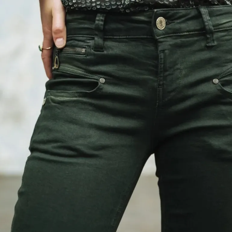 Pantalon / Jeans femme Freeman T Porter Alexa Slim vert