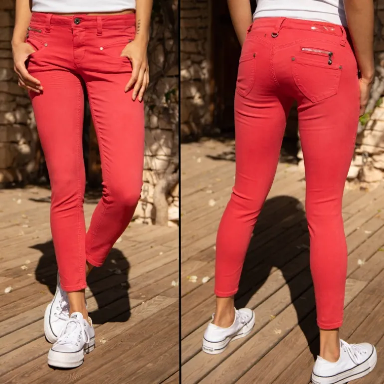 Pantalon 7/8 éme femme Freeman T Porter Alexa Cropped rouge