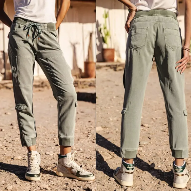 Pantalon cargo femme Freeman T Porter Celine Jazz kaki