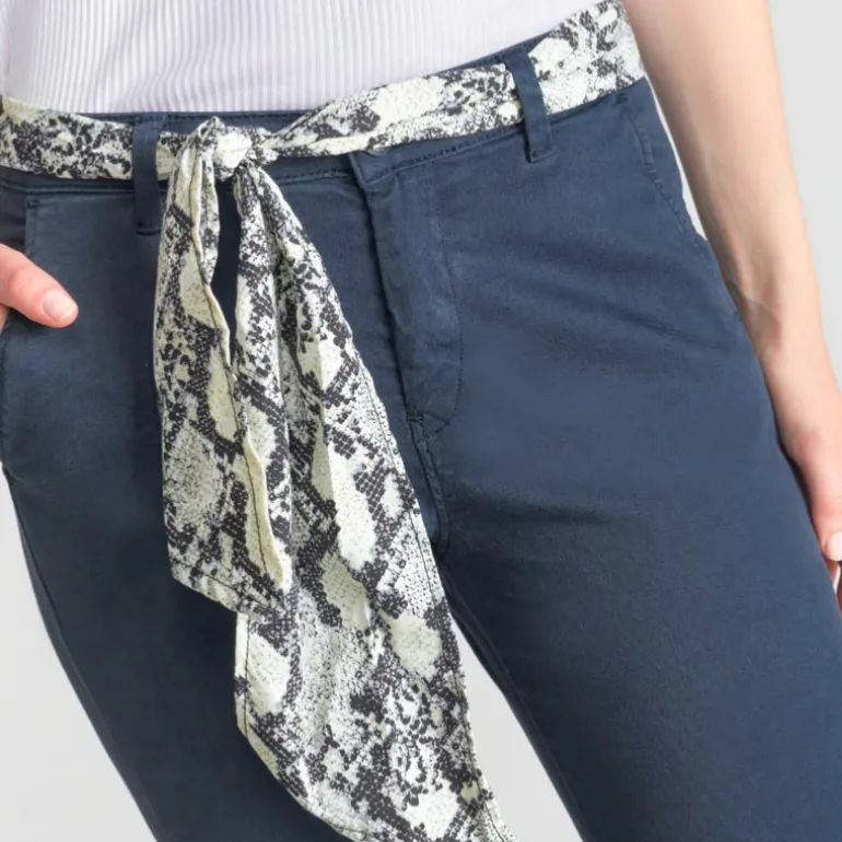 Pantalon chino femme Le Temps des Cerises Dyli bleu marine