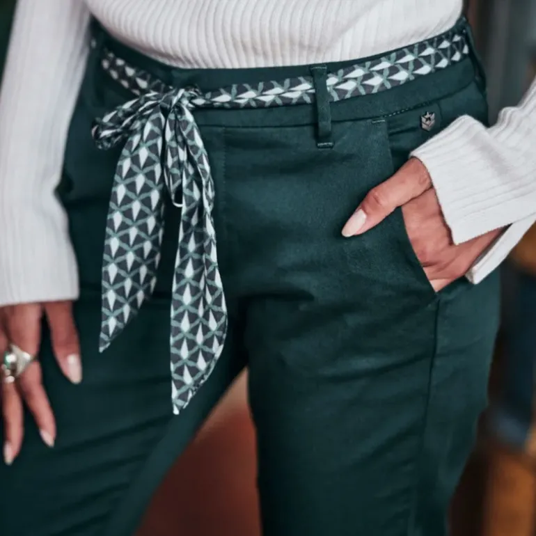 Pantalon chino Freeman T Porter femme Claudia Felicita vert