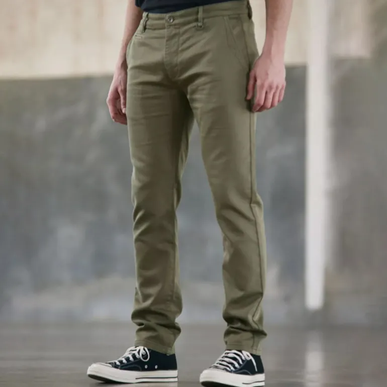 Pantalon chino Freeman T Porter Gino Epic kaki