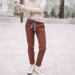 Pantalon Chino Freeman T Porter femme Claudia cappuccino
