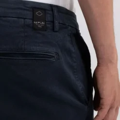 Pantalon Chino Replay hyperflex bleu marine