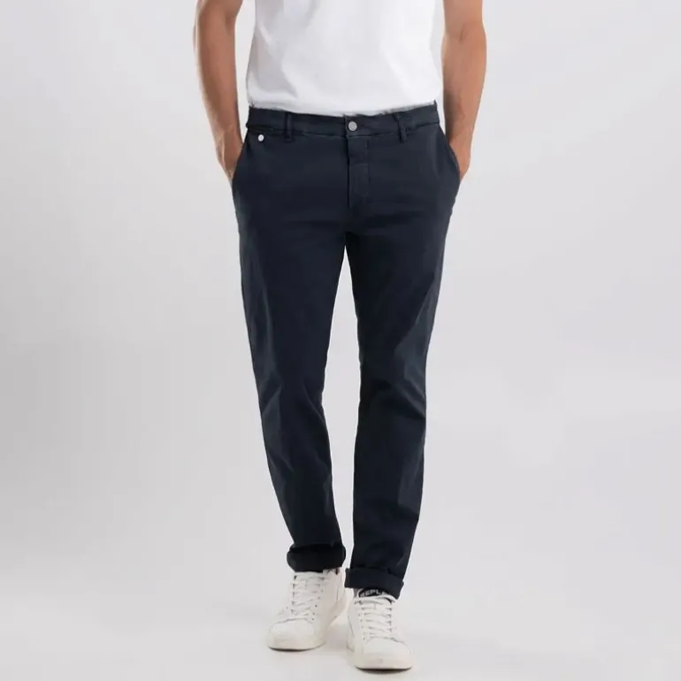 Pantalon Chino Replay hyperflex bleu marine