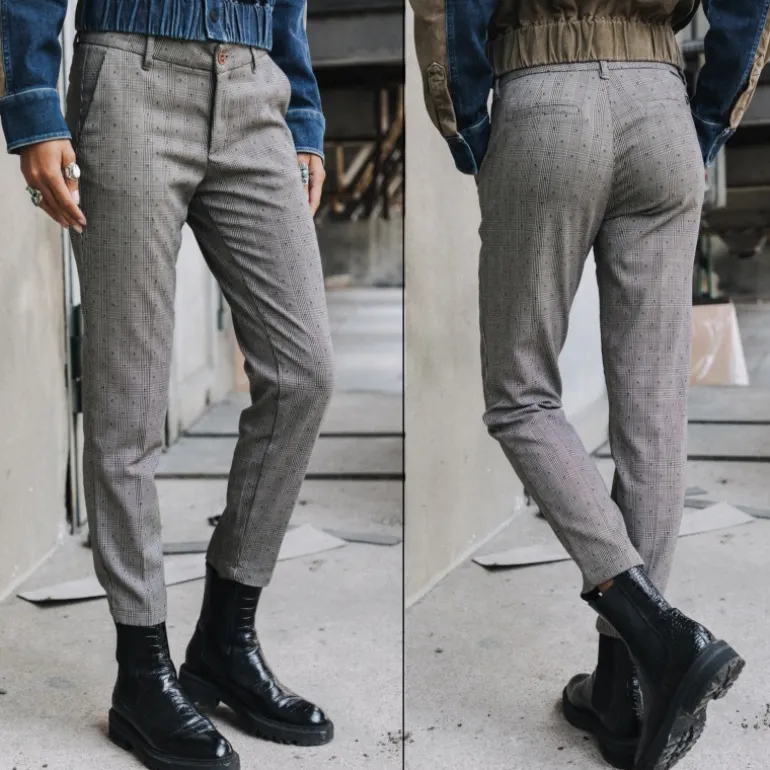 Pantalon city Freeman T Porter femme Claudia Pongo gris rayé