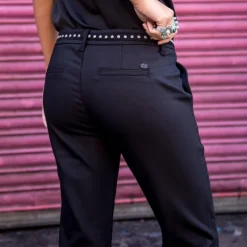 Pantalon city noir Freeman T Porter femme modèle Claudia