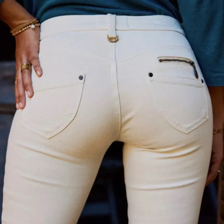 Pantalon femme Freeman T Porter Alexa Cropped Slim egret