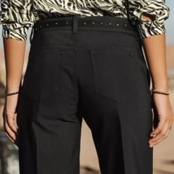 Pantalon flare Freeman T Porter femme Agatha noir