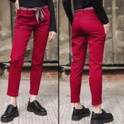 Pantalon Freeman T Porter femme Claudia rouge