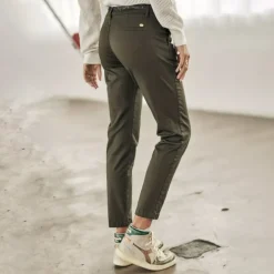 Pantalon Freeman T Porter femme Claudia Kaki forest night