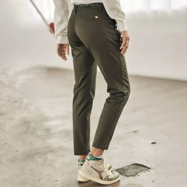Pantalon Freeman T Porter femme Claudia Kaki forest night