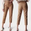 Pantalon taille haute Salsa femme beige