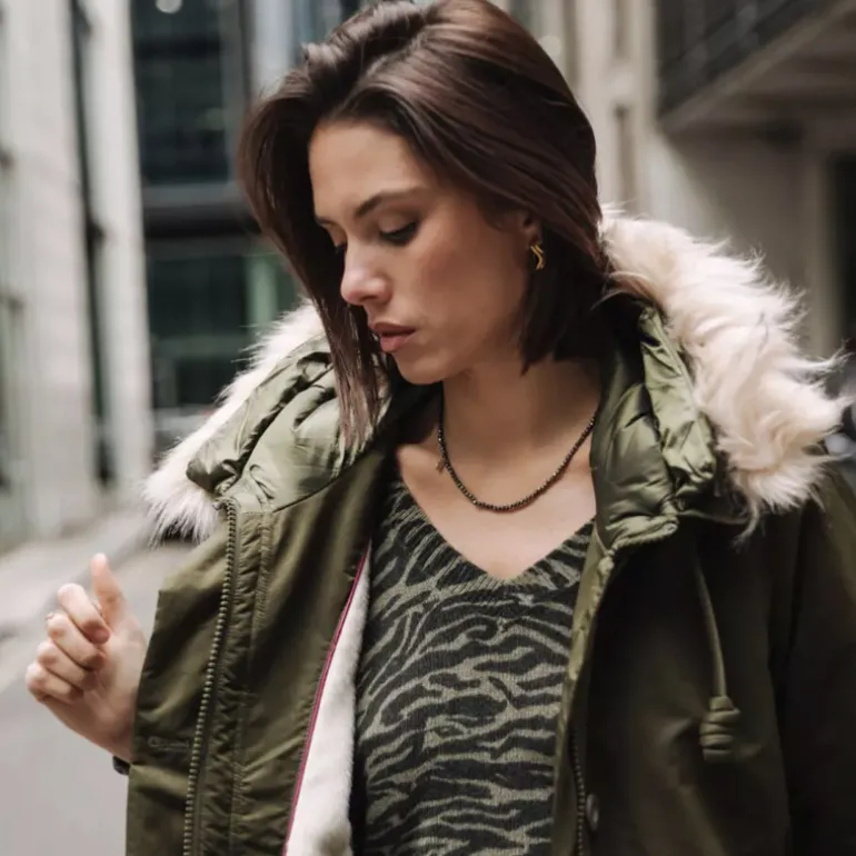 Parka femme Freeman T Porter Bailee kaki