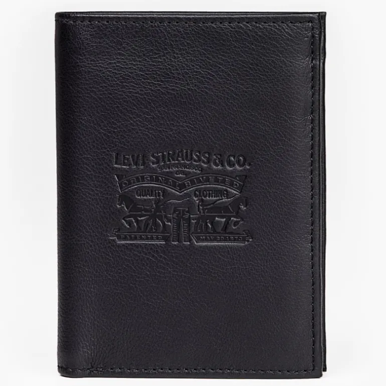 Portefeuilles Levi's ® Two Horses en cuir noir